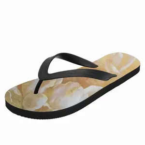 Men Gold Flower Flip Flop Slippers