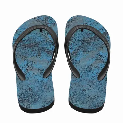 Men Design In Blue Flip Flop Slippers