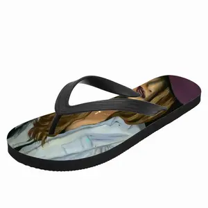 Men Lucky Purple Hat Flip Flop Slippers