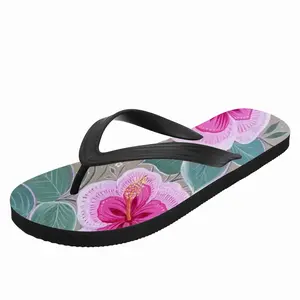 Men Purple Flowerbed Flip Flop Slippers