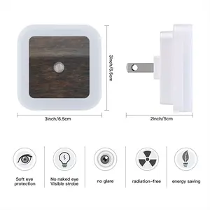 Rustic Wood Sensor Night Light (Square)