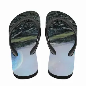 Men Outer Space Landscape Flip Flop Slippers