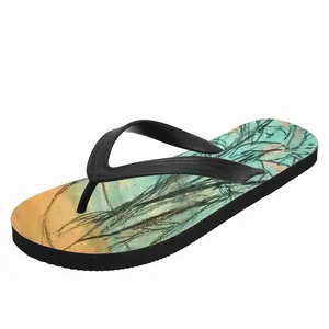 Men Oriental Lilies Flip Flop Slippers