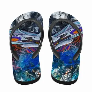 Men Space Flight Flip Flop Slippers