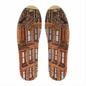 Men Brownstone Buildings New York City Insole