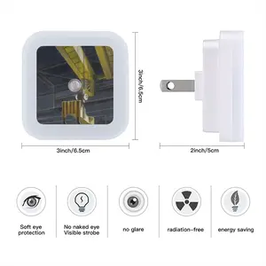 Factory Weekdays Sensor Night Light (Square)