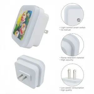 Beautiful Flowers Sensor Night Light (Square)