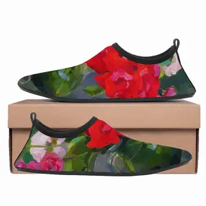 Men Roses From An Abandoned Garden Diving Beach Shoes