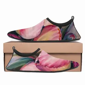 Men Pink Tulips Diving Beach Shoes