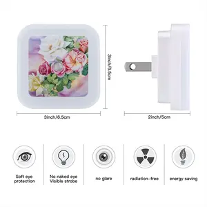 Roses In The Garden Sensor Night Light (Square)