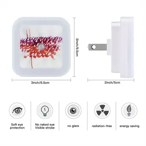 Calligraphic Landscape 003 Sensor Night Light (Square)