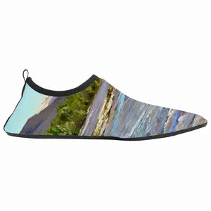 Men Oil Landscape Mountain River In The Morning Diving Beach Shoes