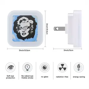 Marilyn Monroe - Girl Women Blonde Fashion Art Poster Sensor Night Light (Square)