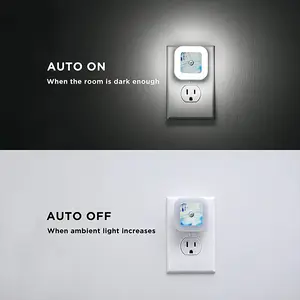 Blue House Sensor Night Light (Square)