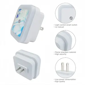 Blue House Sensor Night Light (Square)