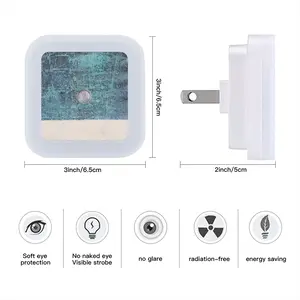 Arctic Blue Sensor Night Light (Square)