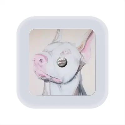 White Doberman Sensor Night Light (Square)