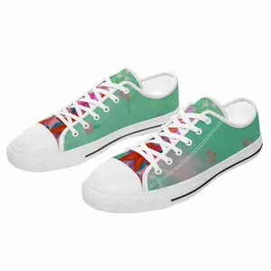 Men Lilies In A Vase Retro Canvas Shoes