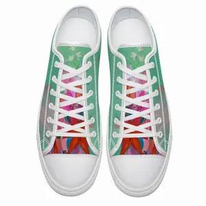 Men Lilies In A Vase Retro Canvas Shoes