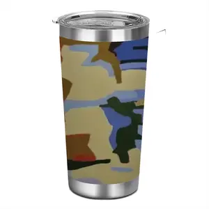 Reflections Of Boats In Sanarys Harbour Car Mug (Spray Paint)