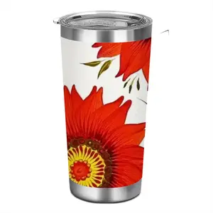 Three Red Flowers Car Mug (Spray Paint)