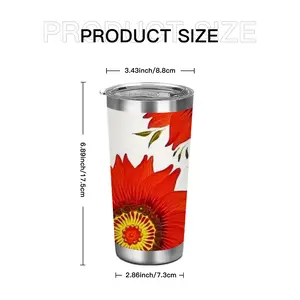 Three Red Flowers Car Mug (Spray Paint)