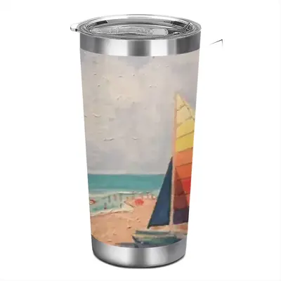 Sailboat On Miami Beach Car Mug (Spray Paint)