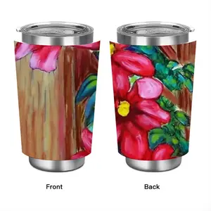 Climatis On Fence Car Mug (Spray Paint)