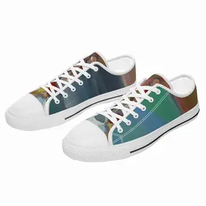 Men Still Life With Iron (White And Black) Retro Canvas Shoes