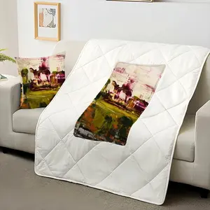 Blooming Cherry Trees Pillow Quilt