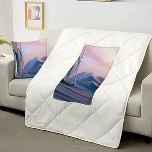 Soft Purple Sea Pillow Quilt