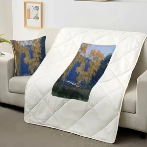 Autumn On The Msta River Pillow Quilt