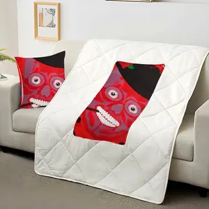 Buenos Dias Amigo - Red Skull Dead Halloween Mexico Muertos Calavera Catrina Pillow Quilt