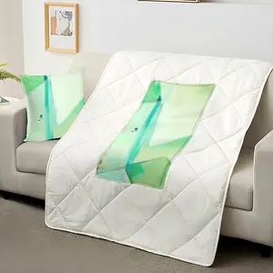 Green Bird Pillow Quilt