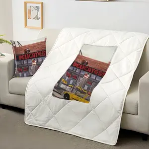 Katzs Deli New York City Pillow Quilt