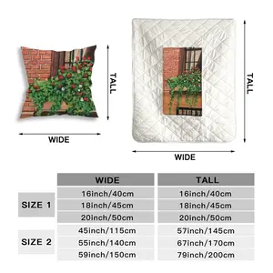 Brownstone With Flower Box New York City Pillow Quilt