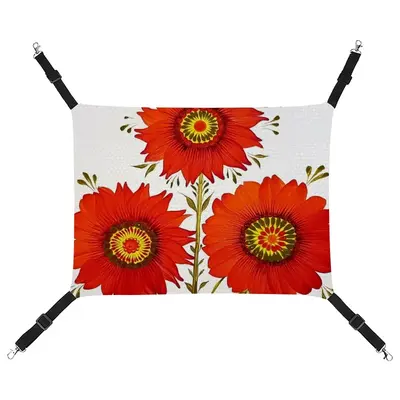 Three Red Flowers Pet Hammock