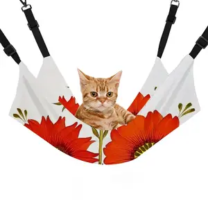 Three Red Flowers Pet Hammock