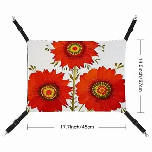 Three Red Flowers Pet Hammock