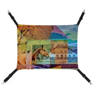 Horse Behind Wooden Fence Pet Hammock