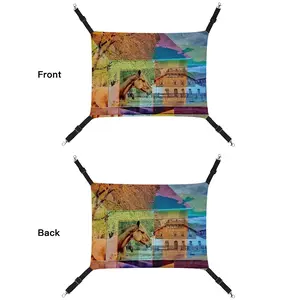 Horse Behind Wooden Fence Pet Hammock