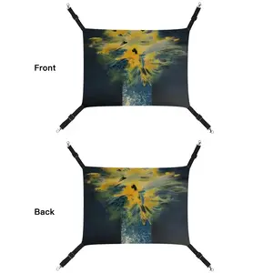 Blue And Yellow Bouquet Of Flowers Pet Hammock