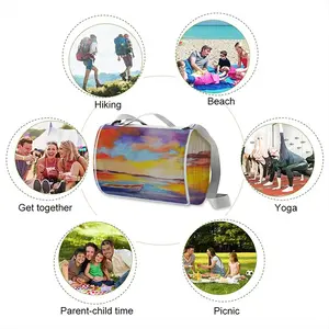 Sunset Boat Picnic Mat (Square)