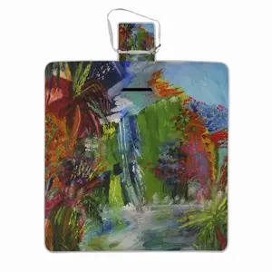 Jungle In Blue Picnic Mat (Square)