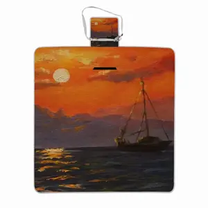 Beautiful Sunset On The Sea Picnic Mat (Square)