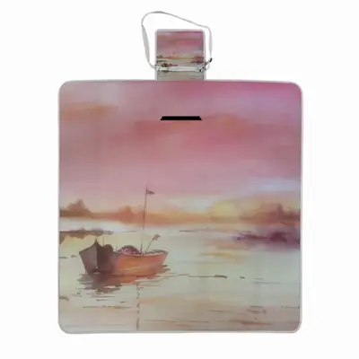 The Boat And Sunset Picnic Mat (Square)