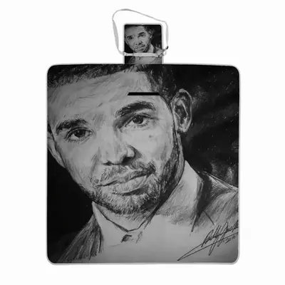 Aubrey Drake Graham Portrait Picnic Mat (Square)