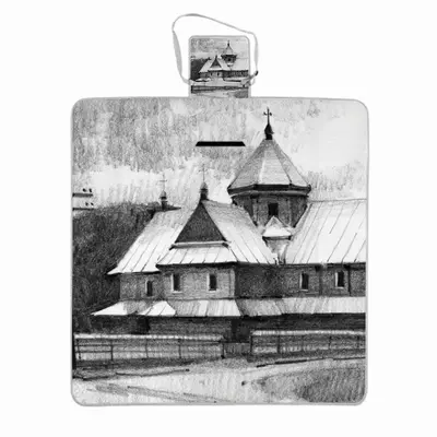 Church In The Carpathians Picnic Mat (Square)