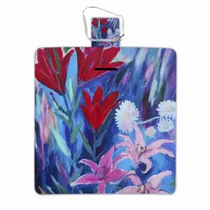 Lilies In The Evening Picnic Mat (Square)