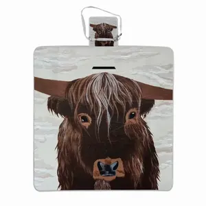 Bull - Red Bull Taurus Animals Buffalo Wild Picnic Mat (Square)